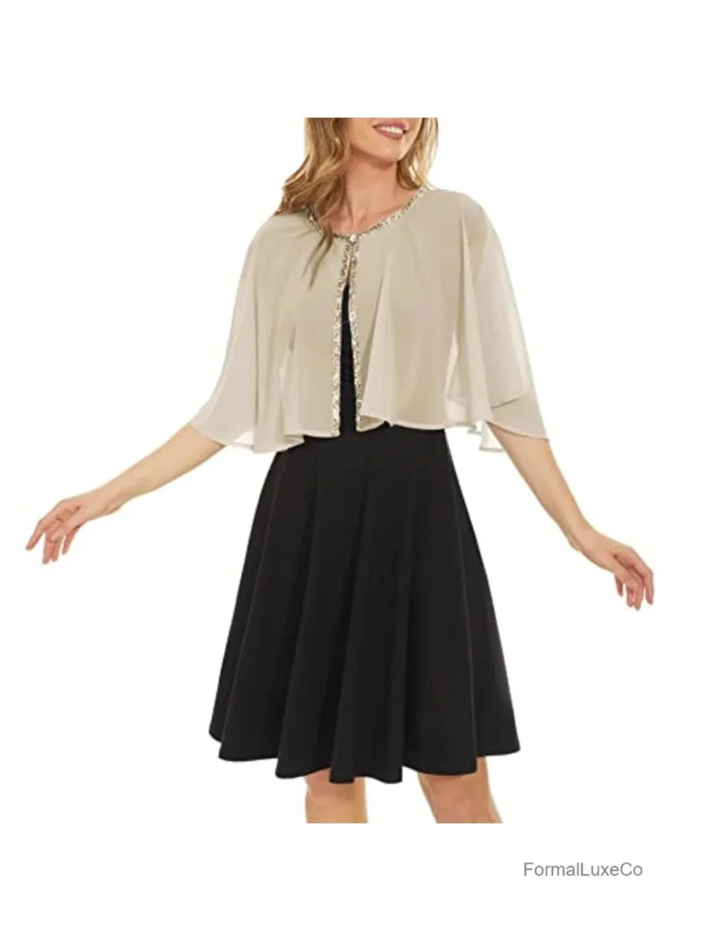 Sequin Chiffon Shawl & Wrap for Wedding Evening Formal Party